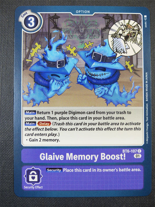 Glaive Memory Boost! BT6-107 C - Digimon Card #614