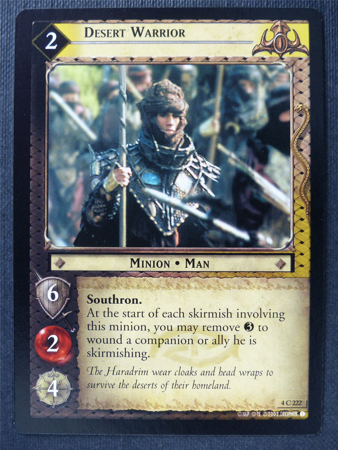 Desert Warrior 4 C 222 - LotR Card #3FN