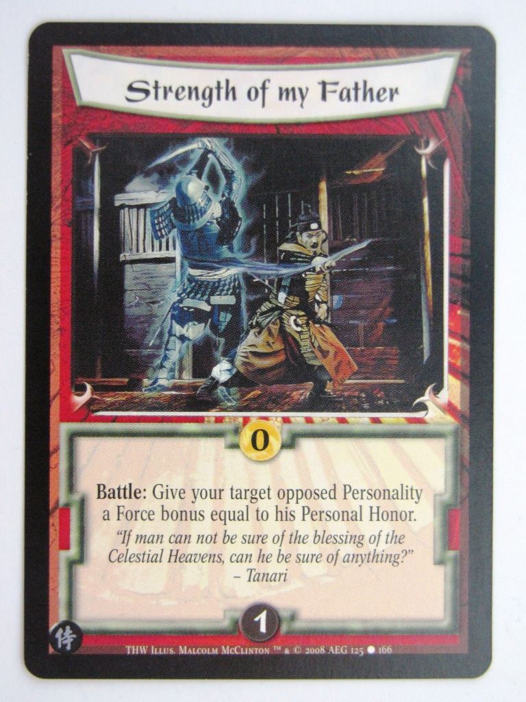 Vintage L5R Cards: STRENGTH OF MY FATHER # 27F94