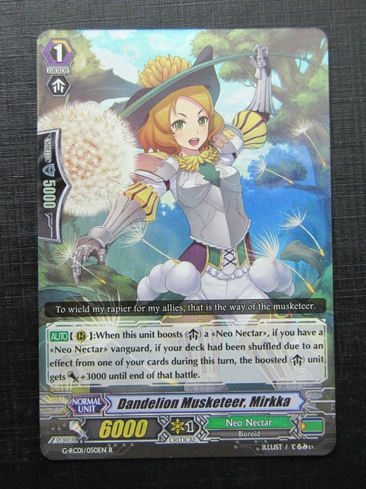 Vanguard Cards: DANDELION MUSKETEER MIRKKA G-RC01 R # I82