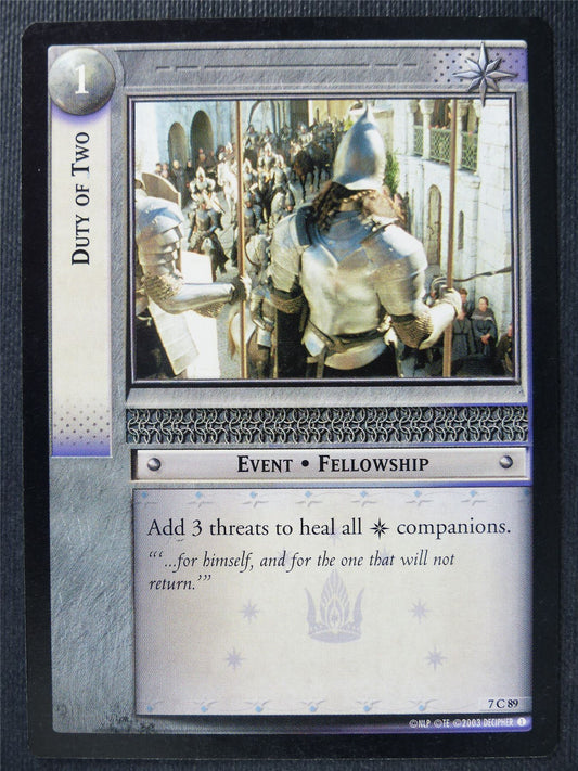 Duty of Two 7 C 89 - LotR Card #3IZ