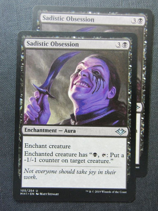 Sadistic Obsession x2 - Modern Horizons - Mtg Magic Cards # 9H97