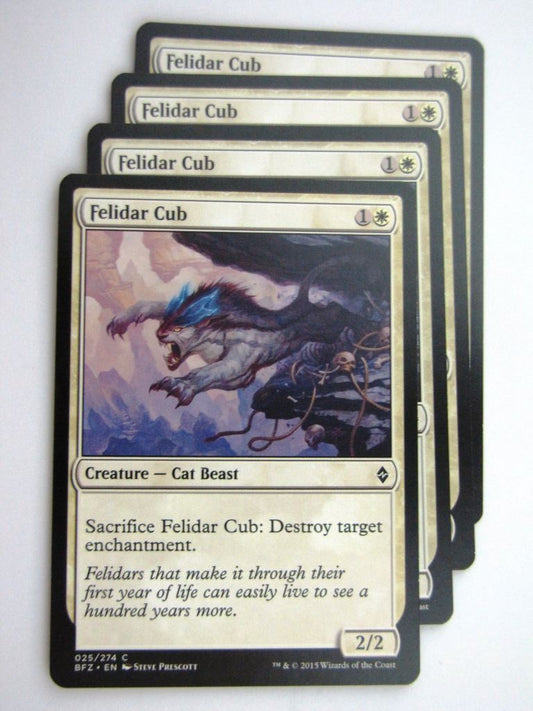 MTG Cards: BATTLE FOR ZENDIKAR: FELIDAR CUB x4 # 37B31