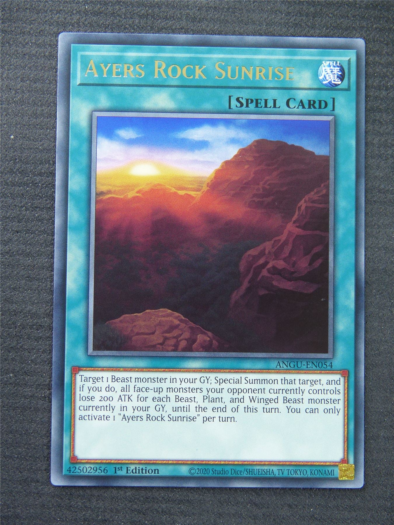 Ayers Rock Sunrise ANGU Rare - 1st Edition - Yugioh Card #1OO