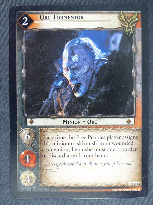 Orc Tormentor 12 C 98 - played - LotR Cards #NY