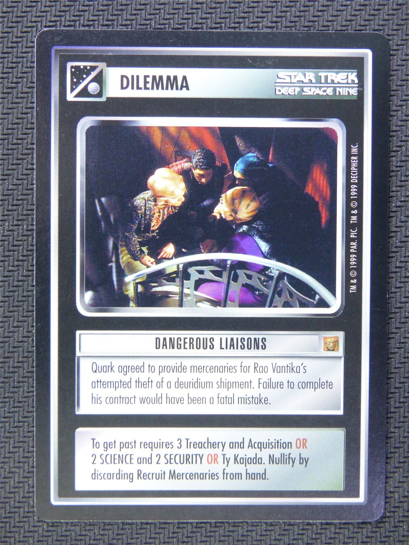 Dilemma Dangerous Liasons - Star Trek CCG Deep Space Nine #57U