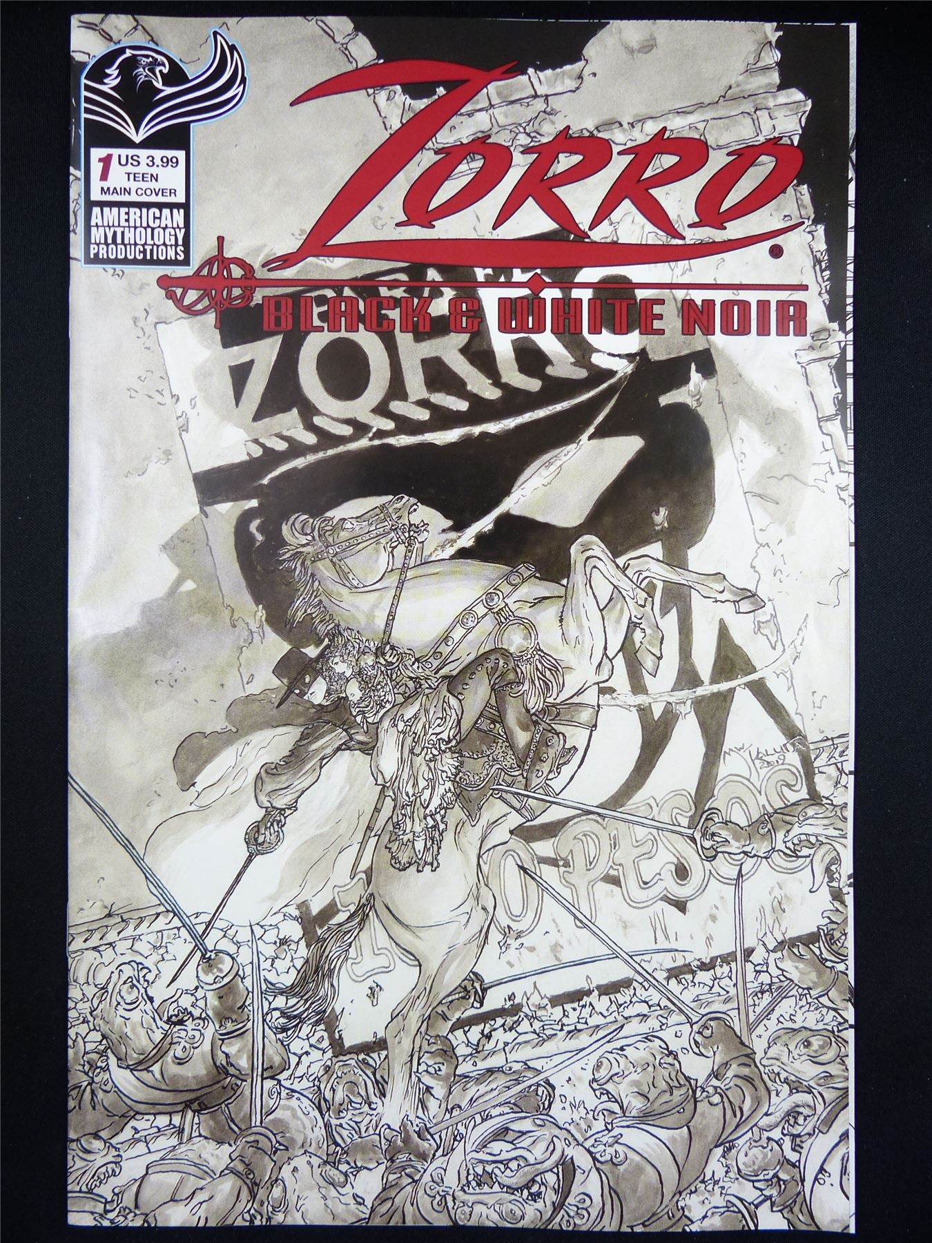 ZORRO: Black & White Noir #1 - Feb 2023 Mythology Comic #2SA