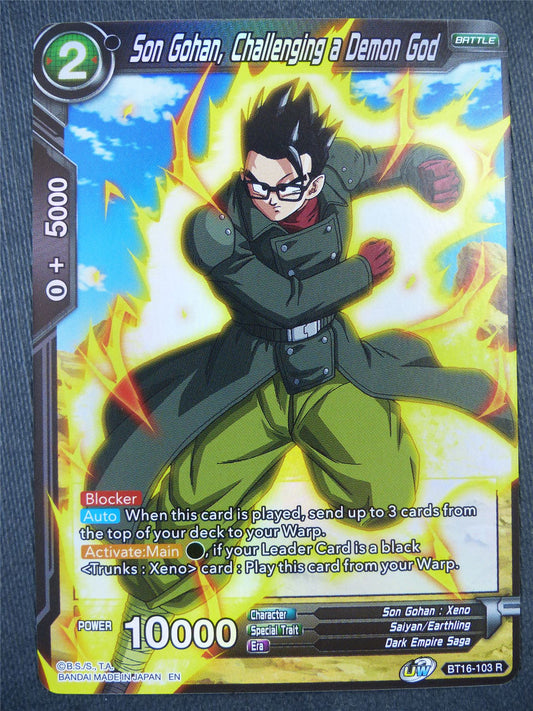 Son Gohan Challenging a Demon God BT16 R - Dragon Bal Super Card #90Z