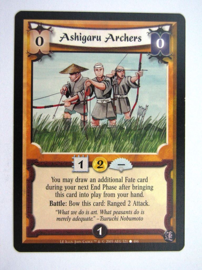 Vintage L5R Cards: ASHIGARU ARCHERS # 27H20