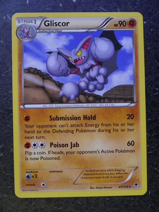 Pokemon Cards: GLISCOR 47/119 RARE # 6B45