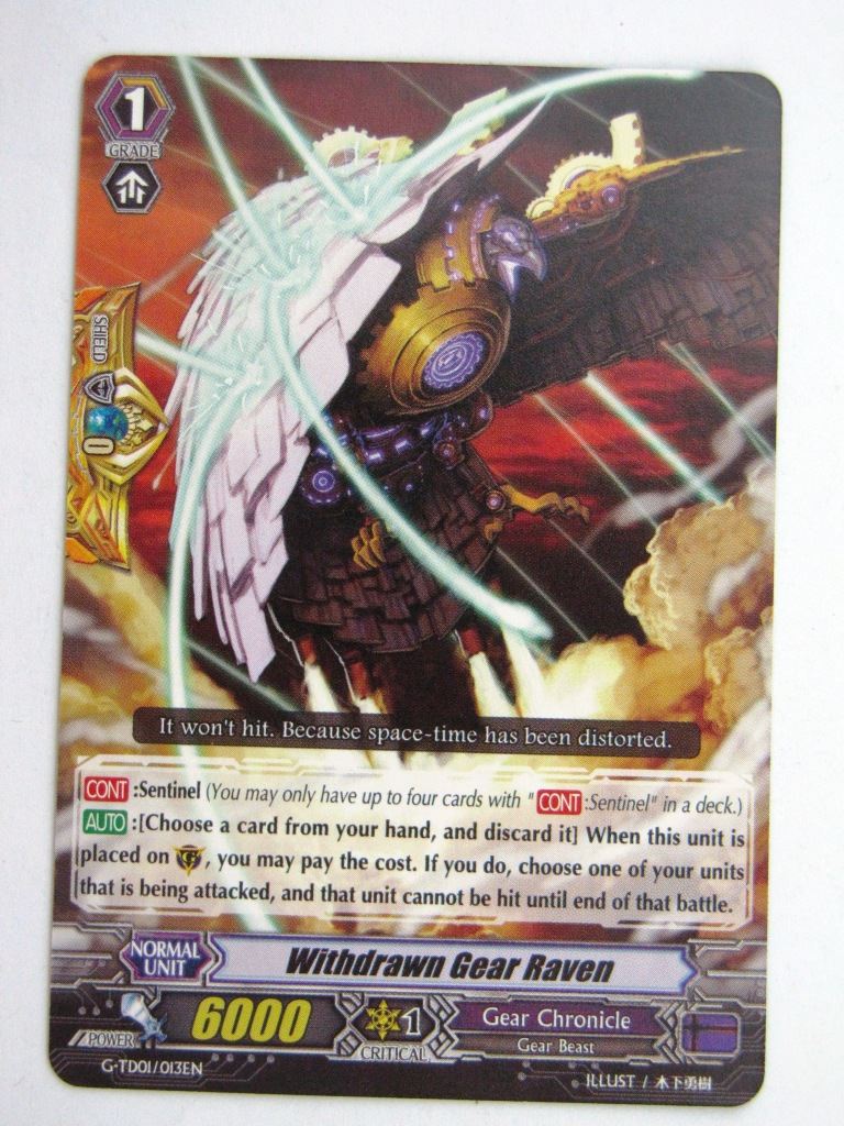 Vanguard Cards: WITHDRAWN GEAR RAVEN G-TD01 #