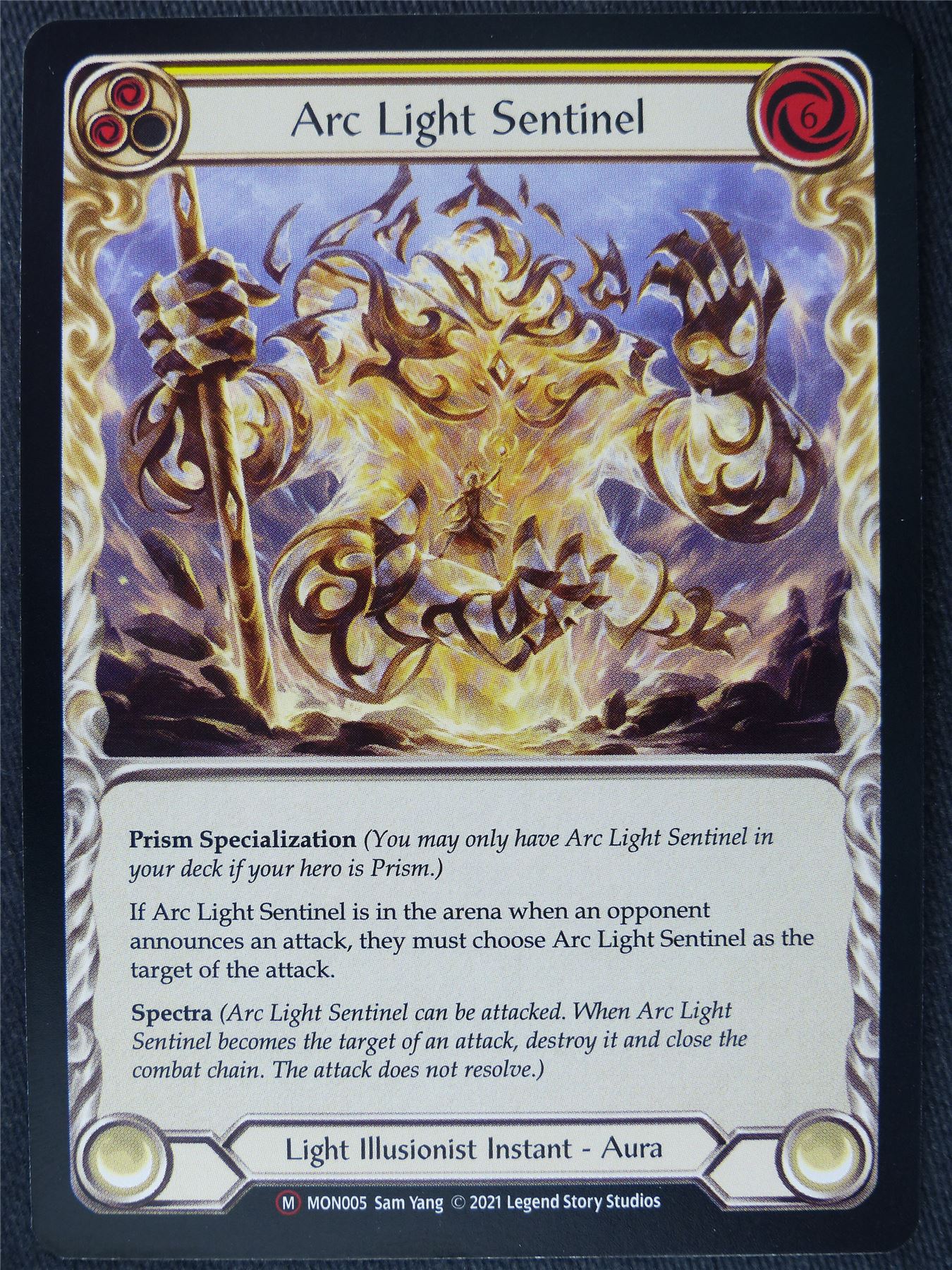 Arc Light Sentinel Yellow - Monarch Unlimited - Flesh and Blood Cards #GG