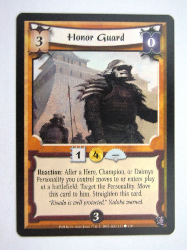 Vintage L5R Cards: HONOR GUARD # 27H56