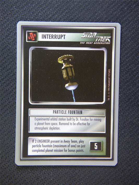 Interrupt Particle Fountain - Star Trek Silver Border Card Decipher #2FF