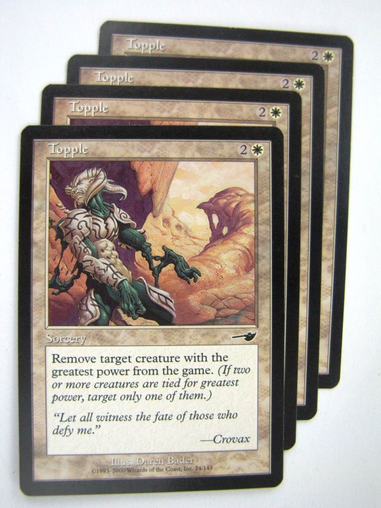MTG Magic Played Cards: TOPPLE x4 # 7J61