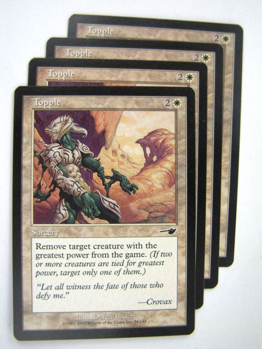 MTG Magic Played Cards: TOPPLE x4 # 7J61