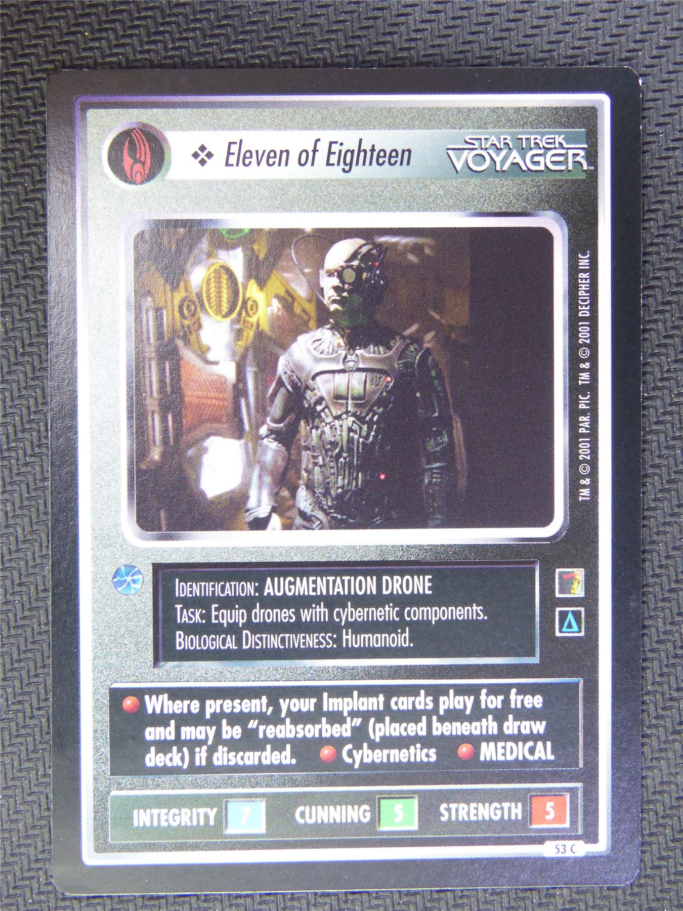 Eleven of Eighteen Black Border - Star Trek CCG Voyager #4Z3