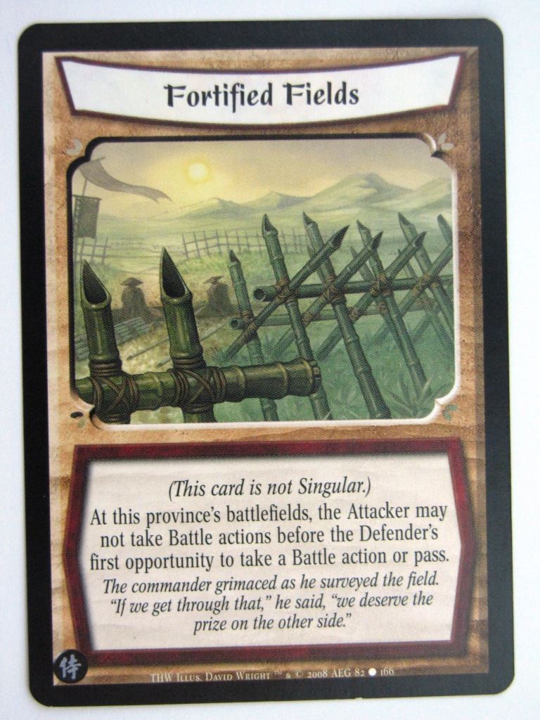 Vintage L5R Cards: FORTIFIED FIELDS # 27E78