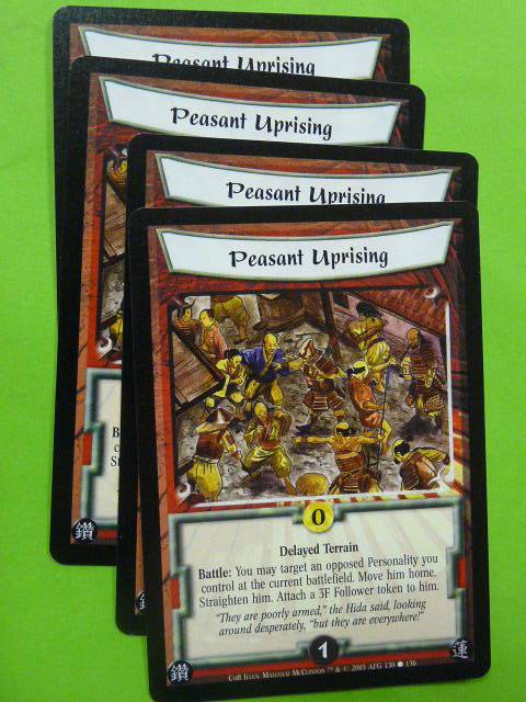 L5R Card Legend of Five Rings: PEASANT UPRISING 139/156 x4