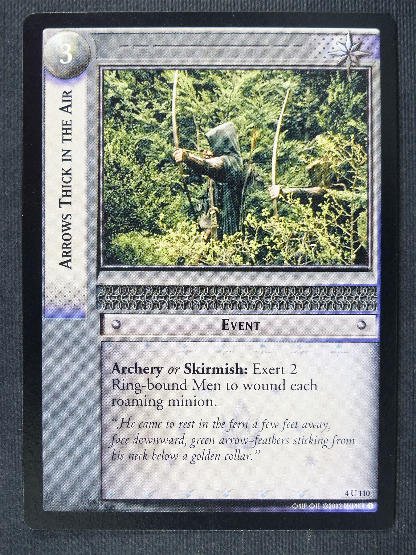 Arrows Thick in the Air 4 U 110 - LotR Cards #3IV