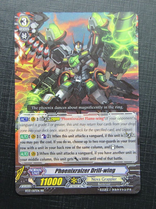 Vanguard Cards: PHOENIXRAIZER DRILL-WING BT17 RR # 18B39