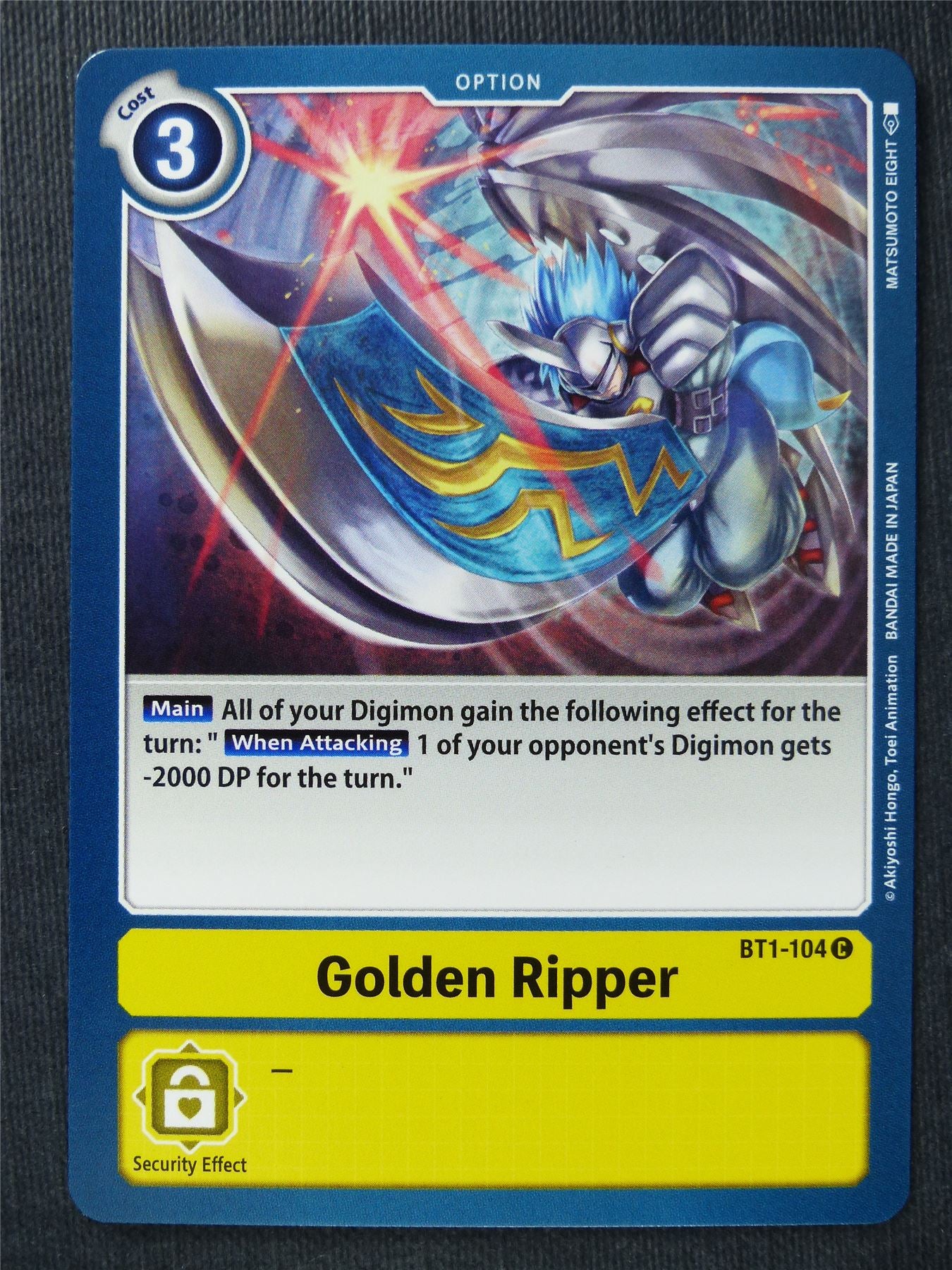 Golden Ripper BT1-104 C - Digimon Cards #S9