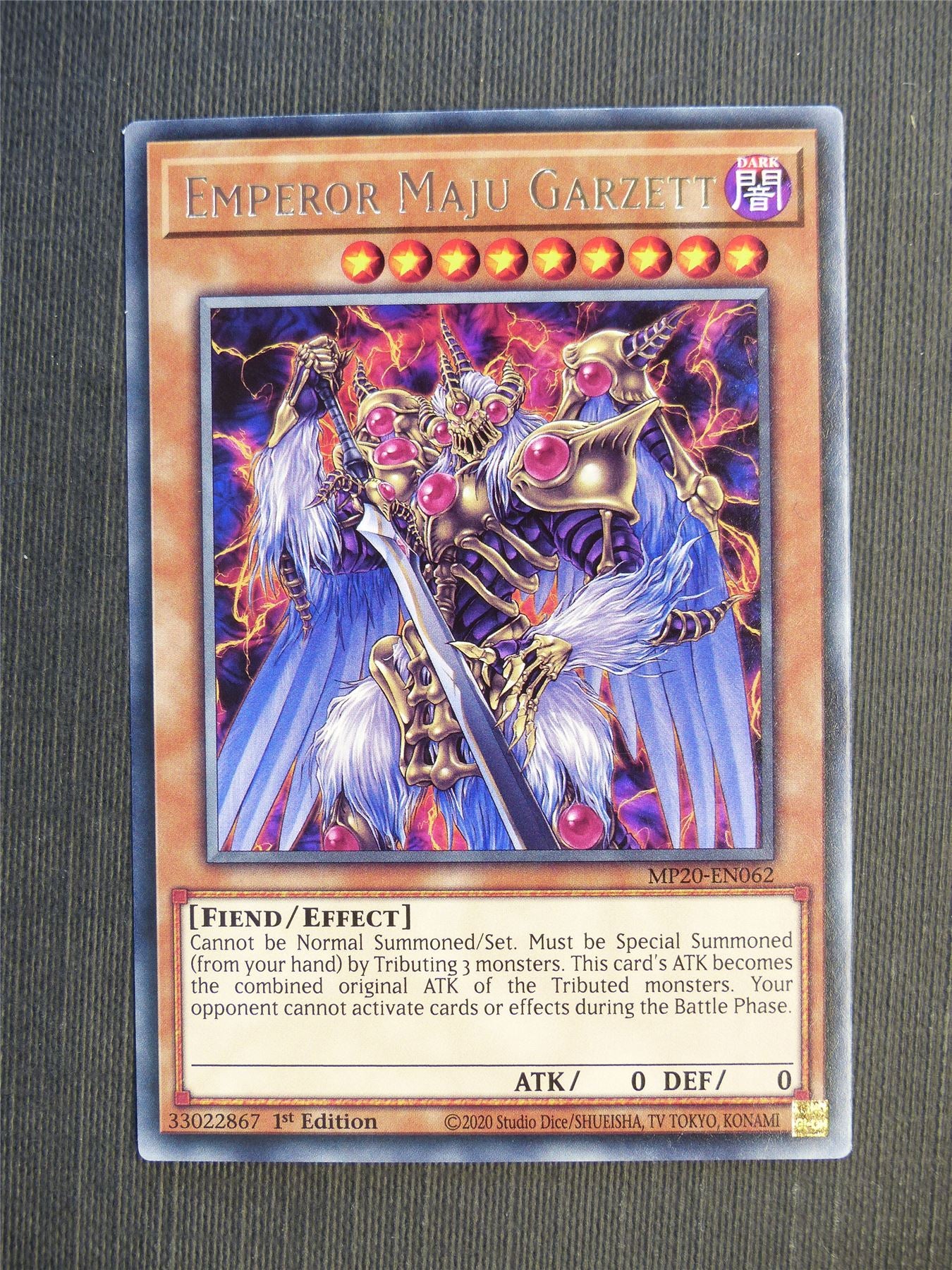 Emperor Maju Garzett MP20 Rare - 1st ed - Yugioh Cards #67Z