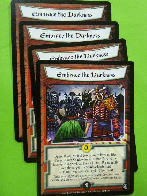 L5R Card Legend of Five Rings: EMBRACE THE DARKNESS 91/156 x4