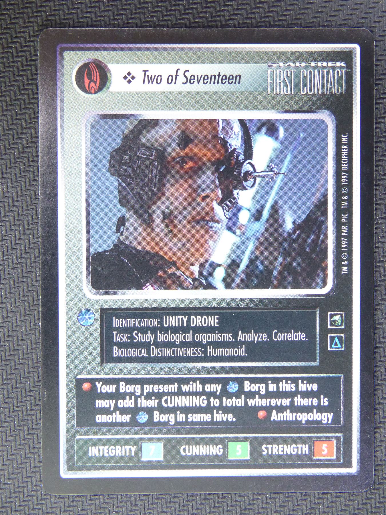 Two of Seventeen Black Border - Star Trek CCG First Contact #4Z9