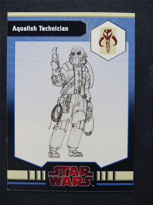 Aqualish Technician 34/40 - Star Wars Miniatures Spare Cards #7T