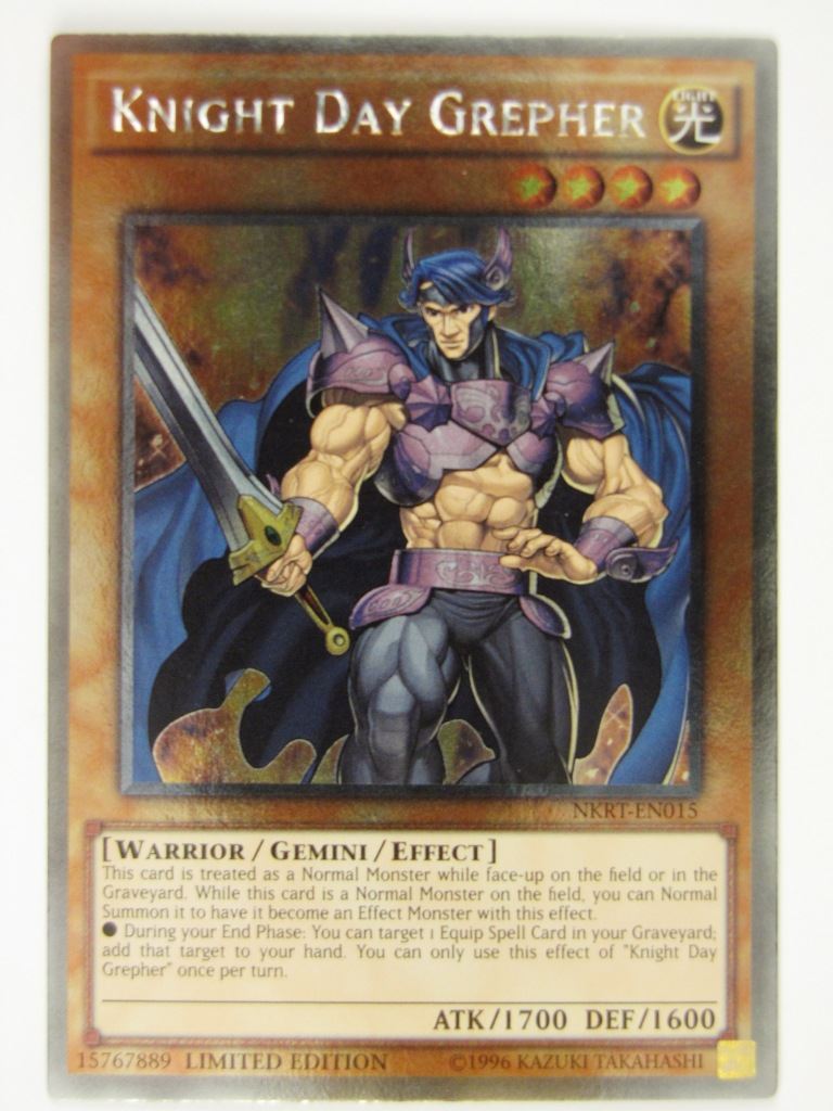 Yugioh Cards: KNIGHT DAY GREPHER NKRT PLATINUM RARE # 21F73