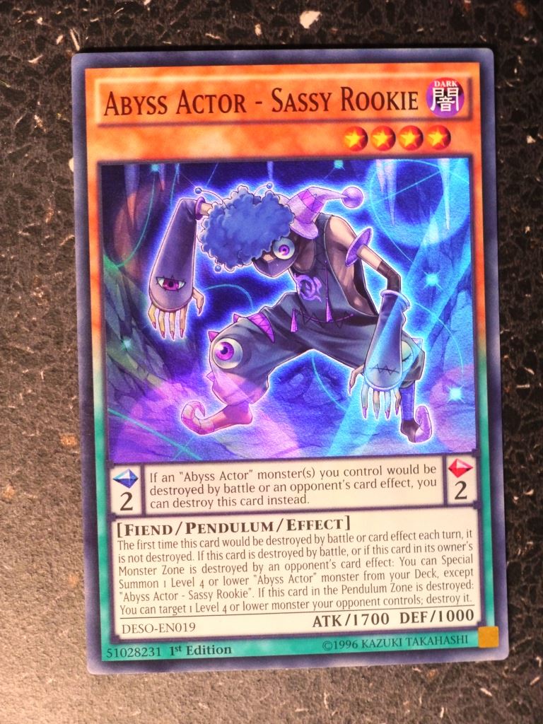 Yugioh Cards: ABYSS ACTOR - SASSY ROOKIE DESO SUPER RARE # 8H33