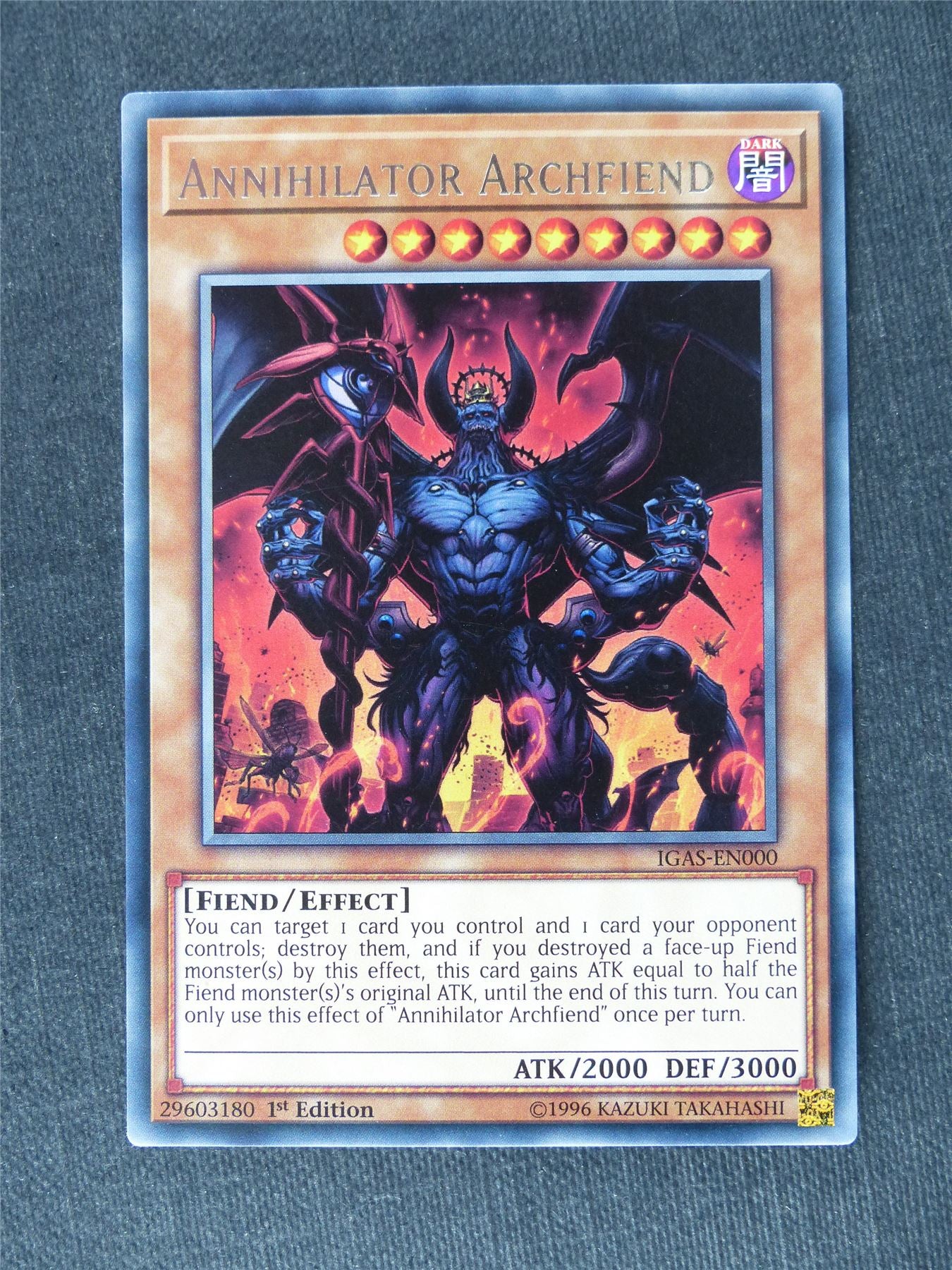 Annihilator Archfiend IGAS Rare - 1st ed - Yugioh Cards #UH