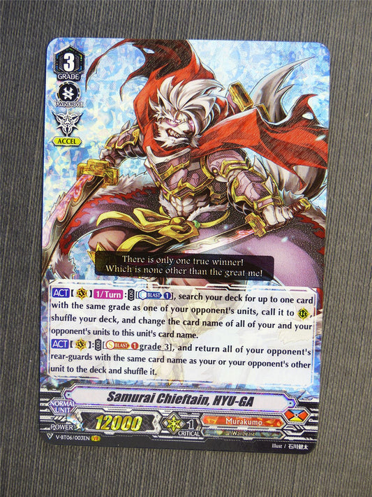 Samurai Chieftain Hyu-Ga V-BT06 VR - Vanguard Cards #63Z