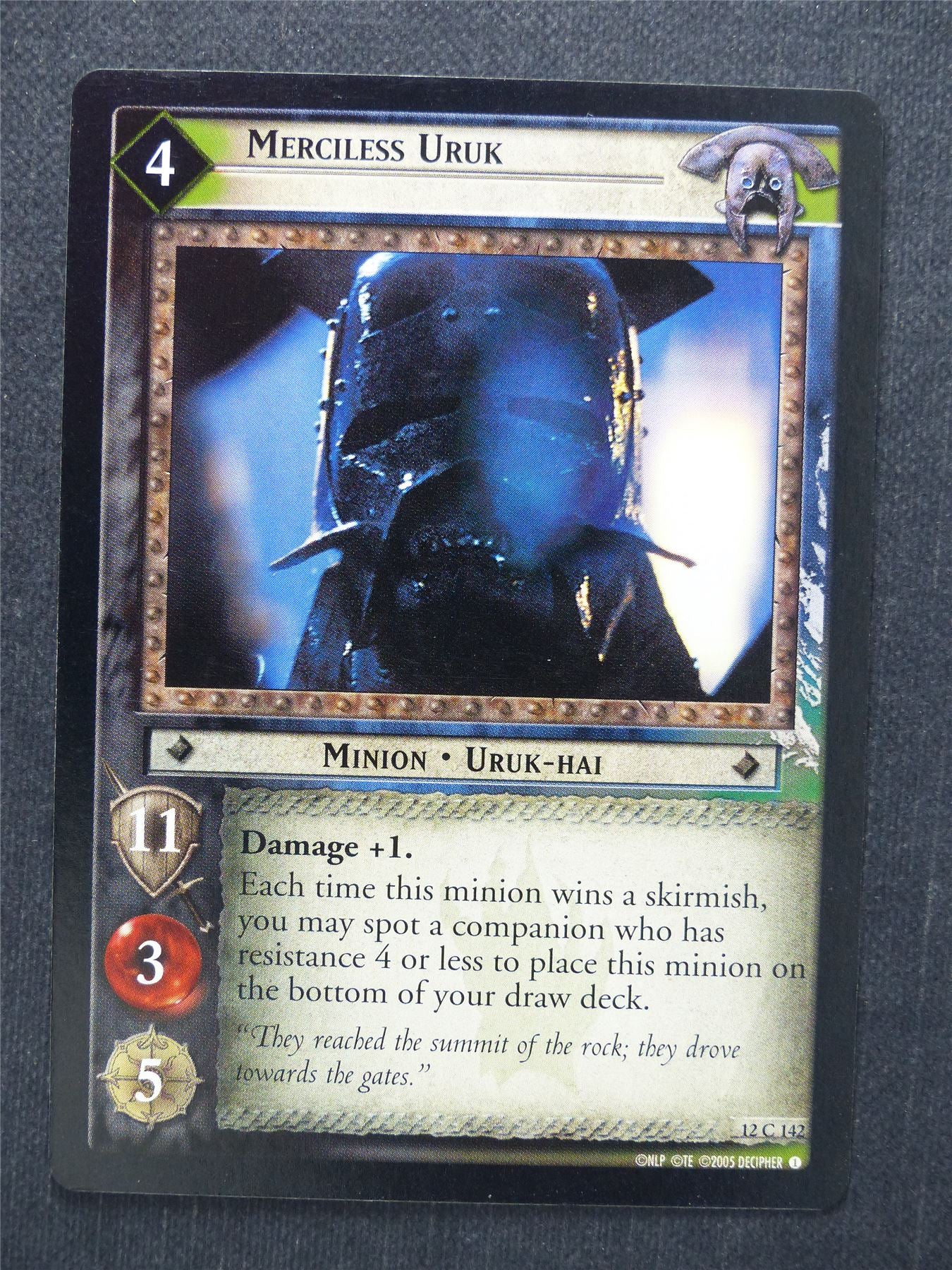 Merciless Uruk 12 C 142 - LotR Cards #MS