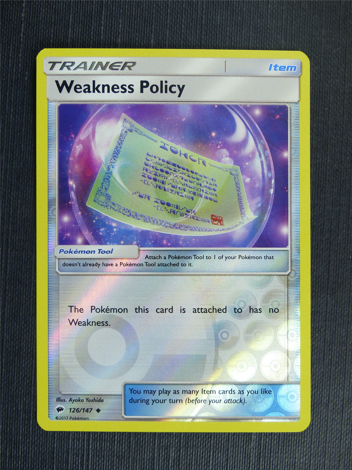 Weakness Policy 126/147 Reverse Holo - Pokemon Cards #1W2