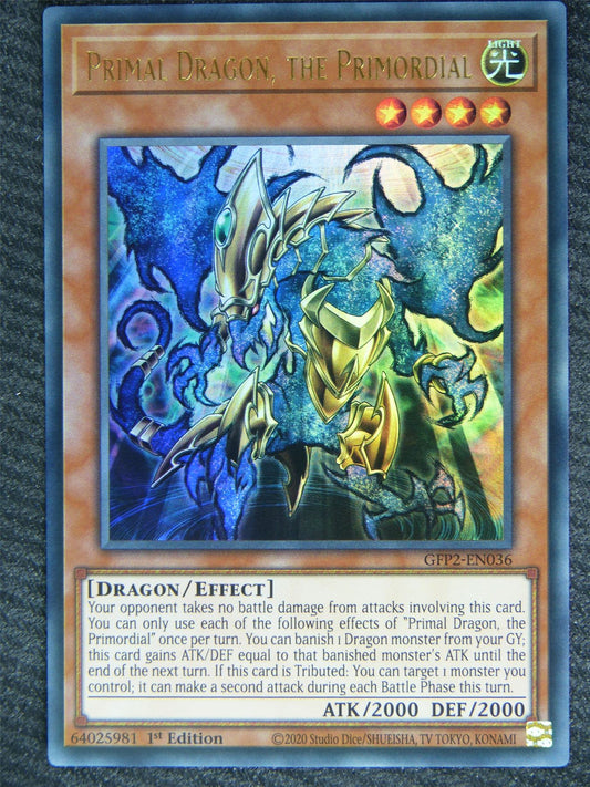 Primal Dragon The Primordial GFP2 Ultra Rare - 1st ed - Yugioh Card #81Z