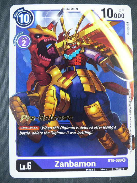Zanbamon BT5-080 U Pre-Release - Digimon Card #8JT