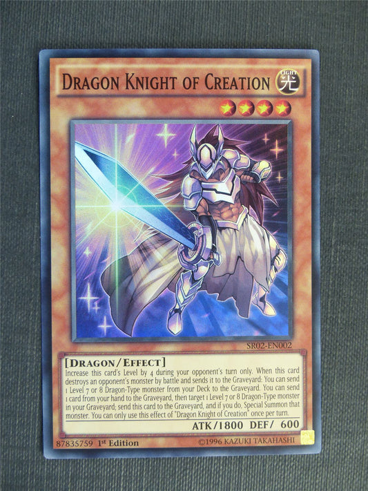 Dragon Knight of Creation SR02 Super Rare - 1st ed - Yugioh Cards #2R4