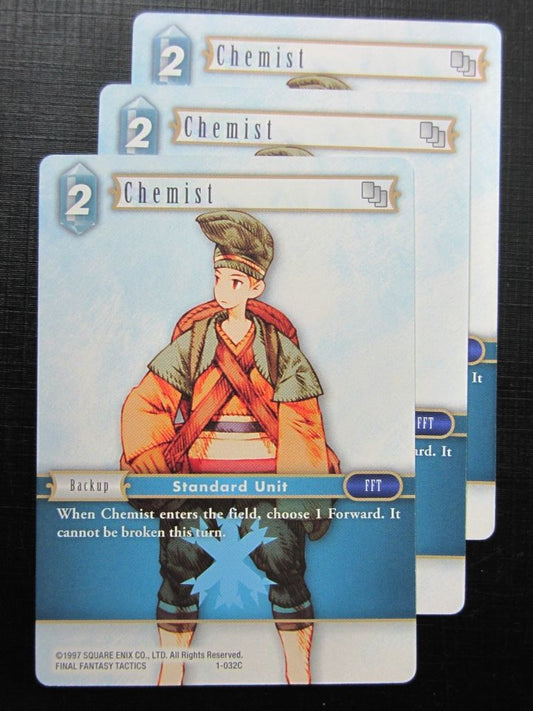 Final Fantasy Cards: CHEMIST 1-032C x3 # 19J92