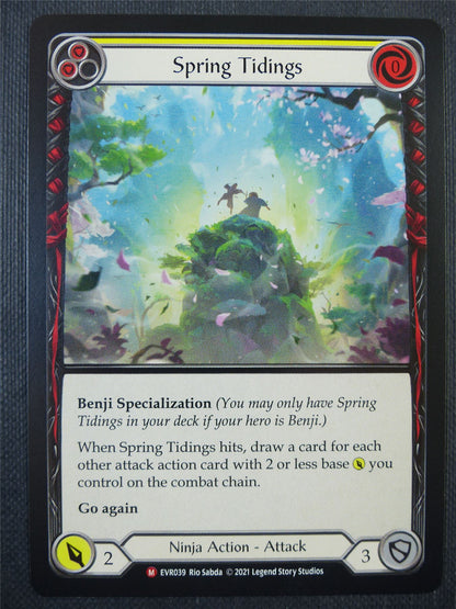 Spring Tidings Yellow - 1st ed Everfest - Flesh & Blood Card #6G4