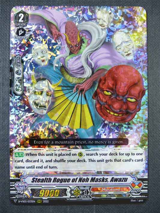 Stealth Rogue of Noh Masks Awazu D-VS03 RRR - Vanguard Card #7J6