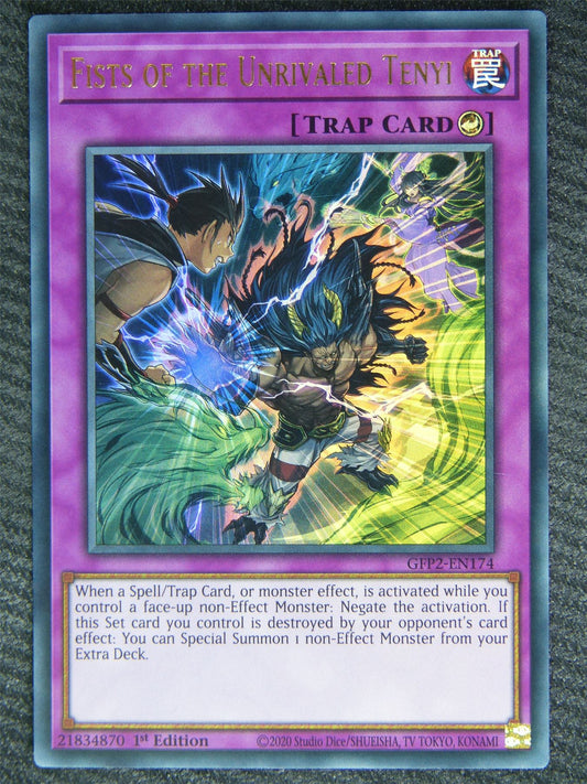 Fists Of The Unrivaled Tenyi GFP2 Ultra Rare - 1st ed - Yugioh Card #81Q