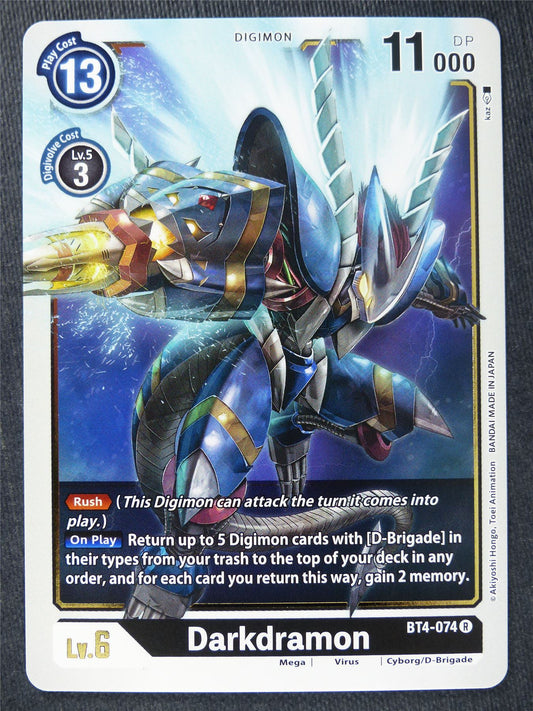 Darkdramon BT4-074 R - Digimon Cards #YA