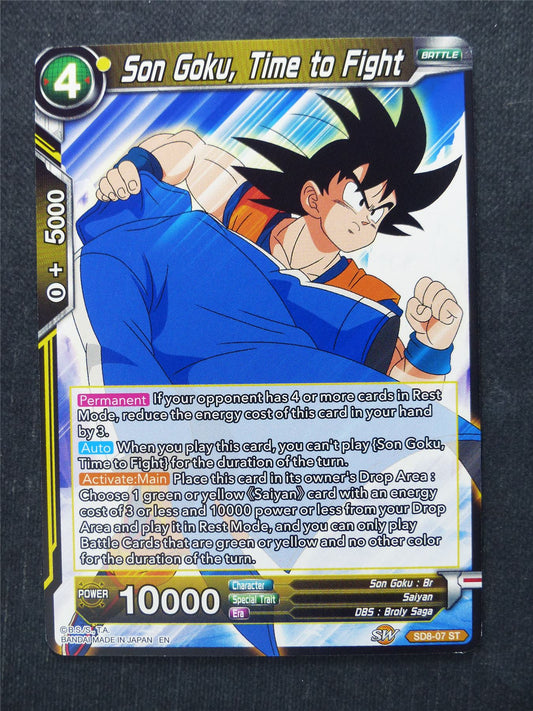 Son Goku Time to Fight - Dragon Ball Super Cards #4L