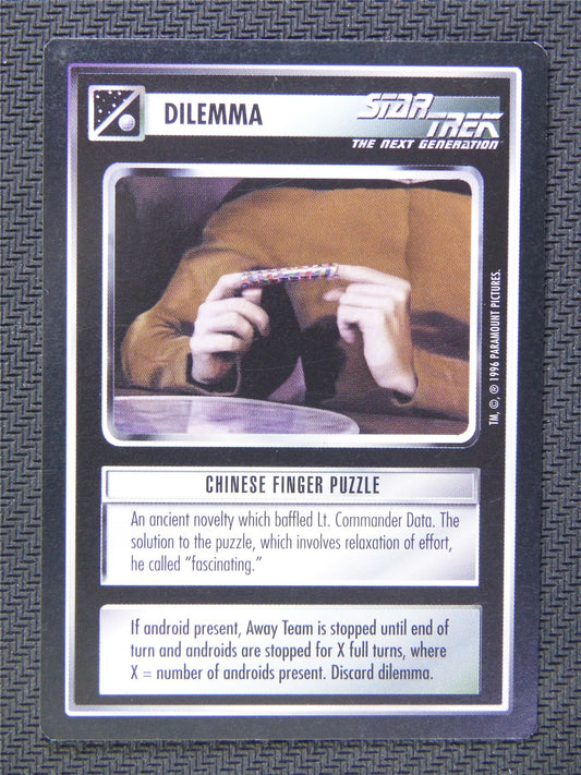 Dilemma Chinese Finger Puzzle - Star Trek CCG Next Gen #58E