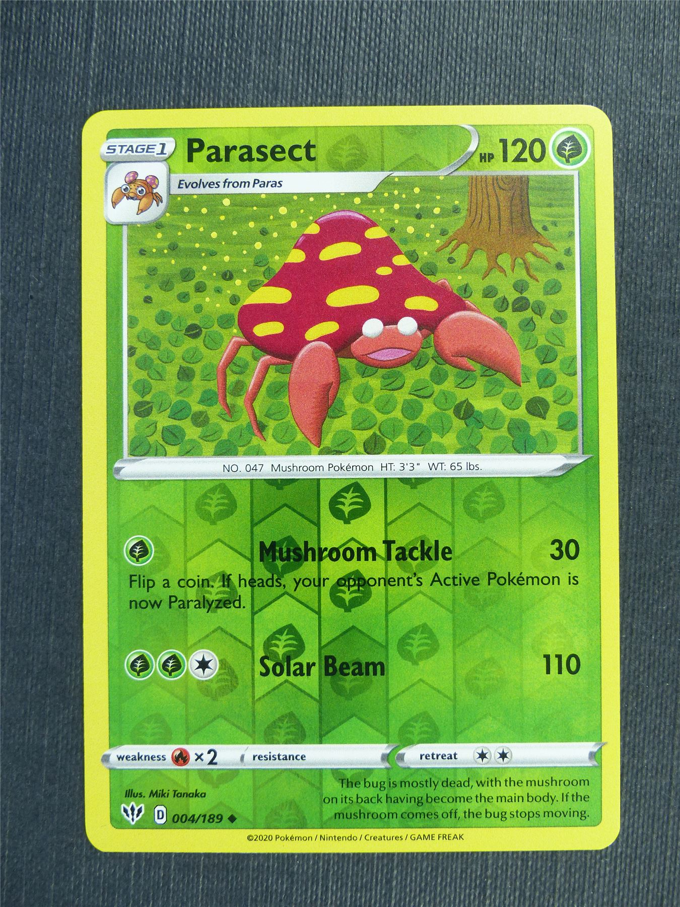 Parasect 004/189 Reverse Holo - DAA - Pokemon Card  #3BE