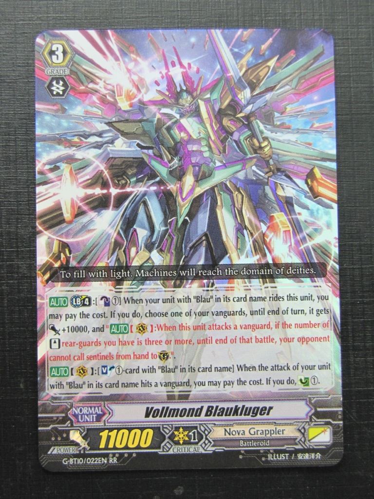 Vanguard Cards: VOLLMOND BLAUKLUGER G-BT10 RR # 1G76