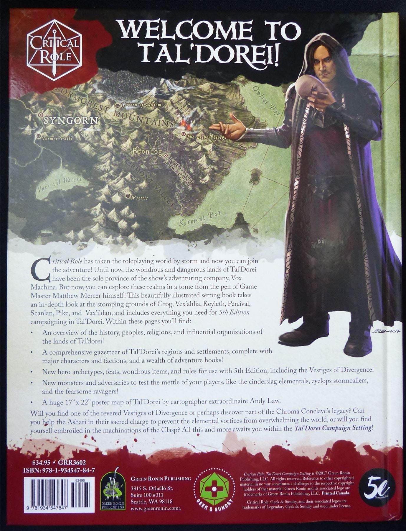 Critical Role: Tal'Dorei Campaign Setting - Roleplay Hardback