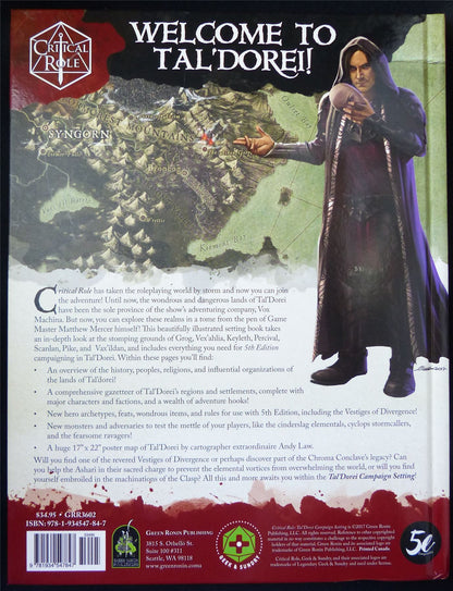 Critical Role: Tal'Dorei Campaign Setting - Roleplay Hardback